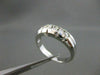 ESTATE WIDE .40CT DIAMOND 5 STONE 14KT WHITE GOLD MENS ANNIVERSARY RING #4047