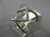 ESTATE WIDE .22CT DIAMOND 14KT YELLOW GOLD X OPEN CRISS CROSS INFINITY LOVE RING