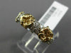 ESTATE .60CT DIAMOND 14KT WHITE & YELLOW GOLD 3 FLOWER WEDDING ANNIVERSARY RING