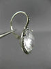 ESTATE MASSIVE 7.0CT CZ 14KT WHITE GOLD 3D ROUND HALO LEVERBACK HANGING EARRINGS