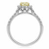 1.71CT WHITE & FANCY CANARY DIAMOND 18KT YELLOW GOLD & PLATINUM ENGAGEMENT RING