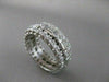 ANTIQUE WIDE 2.55CTW DIAMOND ROUND EMERALD 14KT WHITE GOLD ETERNITY RING #19610