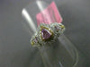 ESTATE GIA .79CT DIAMOND 18KT TRI COLOR GOLD 3D PEAR SHAPE HALO ENGAGEMENT RING