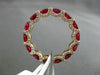 ESTATE 3.98CT DIAMOND & RUBY 18K ROSE GOLD DOUBLE SIDE ANNIVERSARY ETERNITY RING