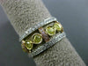 ESTATE WIDE GIA 1.10CT DIAMOND 18KT TRI COLOR GOLD 3D WEDDING ANNIVERSARY RING