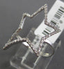 ESTATE LARGE .23CT DIAMOND 14KT WHITE GOLD 3D OPEN SHOOTING STARBURST LOVE RING
