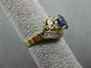 ESTATE 1.35CT DIAMOND & AAA SAPPHIRE 14KT YELLOW GOLD ENGAGEMENT RING #9792