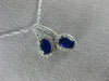 ESTATE .75CT DIAMOND & AAA SAPPHIRE 14KT WHITE GOLD 3D DOUBLE HALO LOVE PENDANT