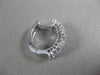 ESTATE WIDE 3.90CT ROUND & PRINCESS DIAMOND 18K WHITE GOLD OVAL HANGING EARRINGS