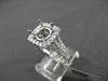 ESTATE 1.03CT DIAMOND 18K WHITE GOLD SQUARE FILIGREE SEMI MOUNT ENGAGEMENT RING