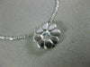 ESTATE .17CT DIAMOND 18KT WHITE GOLD 3D CLASSIC FLOWER SOLITAIRE PENDANT #23001