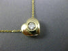 ESTATE .15CT DIAMOND 14KT YELLOW GOLD 3D CLASSIC SOLITAIRE HEART PENDANT #14337