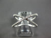 ESTATE WIDE .21CT DIAMOND 18KT WHITE GOLD 3D X LOVE INFINITY FUN RING