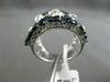 ESTATE MASSIVE 2.82CT DIAMOND & SAPPHIRE 18KT WHITE GOLD INFINITY COCKTAIL RING