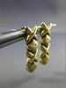 ESTATE 14KT YELLOW GOLD CRISS CROSS DIAMOND CUT HANGING X O LOVE EARRINGS #25198
