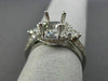 LARGE .70CT DIAMOND 14KT WHITE GOLD 3D HALO ROUND SEMI MOUNT ENGAGMENT RING