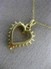 ESTATE .69CT ROUND DIAMOND 14KT YELLOW GOLD 3D CLASSIC OPEN HEART PENDANT #10810