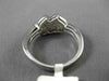 ESTATE WIDE .46CT DOUBLE HEART DIAMOND 14KT WHITE GOLD COCKTAIL RING #16912
