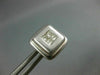 ESTATE LARGE .65CT DIAMOND 14KT WHITE GOLD 3D PRINCESS SQUARE STUD EARRINGS #743