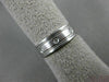 ESTATE WIDE DIAMOND 14KT WHITE GOLD MATTE & SHINY ETERNITY WEDDING RING #12487