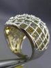 ESTATE MASSIVE .15CT DIAMOND 18KT TWO TONE GOLD ETOILE CRISS CROSS FILIGREE RING