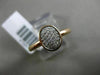 ESTATE WIDE .15CT ROUND DIAMOND 14KT ROSE GOLD 3D OVAL PAVE CLASSIC RING FG VSSI