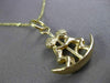 ESTATE 14KT YELLOW GOLD 3D LOVE SEE SAW PENDANT & CHAIN PERFECT GIFT!  #23812
