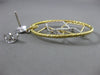 ESTATE LARGE .36CT DIAMOND 18K WHITE & YELLOW GOLD 3D OVAL SQUARE WOVEN EARRINGS
