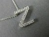 .32CT ROUND DIAMOND 14KT WHITE GOLD CLASSIC INITIAL FLOATING PENDANT #18296