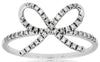 ESTATE .21CT DIAMOND 14KT WHITE GOLD 3D CLASSIC FUN BOW RING