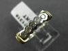 ESTATE .4CT DIAMOND 14K TWO TONE GOLD SEMI BEZEL WEDDING ANNIVERSARY RING #21318