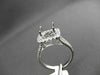 ESTATE 1.03CT DIAMOND 18K WHITE GOLD SQUARE FILIGREE SEMI MOUNT ENGAGEMENT RING