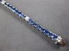 8.42CT DIAMOND & AAA SAPPHIRE 14KT WHITE GOLD 3D CLASSIC ROUND TENNIS BRACELET