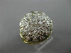 ANTIQUE LARGE .85CT DIAMOND 14K 2 TONE GOLD CIRCULAR FILIGREE ETOILE RING #25471