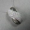 ESTATE 14KT WHITE 1.5CT X SHAPE BLACK & WHITE DIAMOND PENDANT