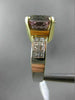 ESTATE 4.95CT DIAMOND & AAA SMOKY QUARTZ 14K 2 TONE GOLD ENGAGEMENT RING #2280