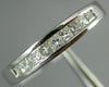 ESTATE .25CT DIAMOND 14KT WHITE GOLD CLASSIC PRINCESS CHANNEL ANNIVERSARY RING