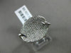 ESTATE WIDE .56CT ROUND DIAMOND 18K WHITE GOLD 3D OVAL WAVE PAVE FUN RING FG VVS
