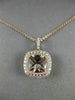 1.58CT DIAMOND & AAA MORGANITE 14KT ROSE GOLD 3D HALO FILIGREE MILGRAIN PENDANT