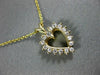 ESTATE .35CT ROUND DIAMOND 14KT YELLOW GOLD 3D CLASSIC OPEN HEART PENDANT #17706
