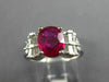 ESTATE 1.87CT DIAMOND & AAA RUBY 14KT WHITE GOLD ENGAGEMENT RING #26447