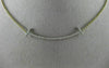 ESTATE LARGE .35CT DIAMOND 18KT TWO TONE GOLD 3D CLASSIC T BAR LOVE NECKLACE