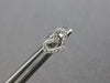 ESTATE SMALL .10CT DIAMOND 14KT WHITE GOLD 3D OPEN HEART LOVE STUD EARRINGS