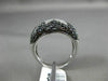 ESTATE 1.64CT WHITE & BLACK DIAMOND 14KT WHITE GOLD 3D PAVE BUTTERFLY LOVE RING