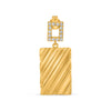 .35CT DIAMOND 14KT YELLOW GOLD 3D OPEN SQUARE RECTANGULAR FUN HANGING EARRINGS