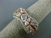ESTATE WIDE 3.99CT DIAMOND 18KT WHITE & ROSE GOLD MULTI SHAPE INFINITY LOVE RING