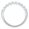 ESTATE .45CT ROUND DIAMOND 14KT WHITE GOLD 3D 9 STONE WEDDING ANNIVERSARY RING