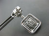 LARGE 3.41CT DIAMOND 18KT WHITE GOLD ROUND & BAGUETTE DOUBLE HALO STUD EARRINGS
