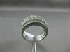 ESTATE WIDE 1.55CT ROUND BAGUETTE DIAMOND 14KT WHITE GOLD MULTI ROW WEDDING RING