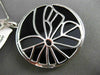ESTATE MASSIVE 20.14CT ONYX & DIAMOND 18KT WHITE & BLACK GOLD CIRCULAR PENDANT